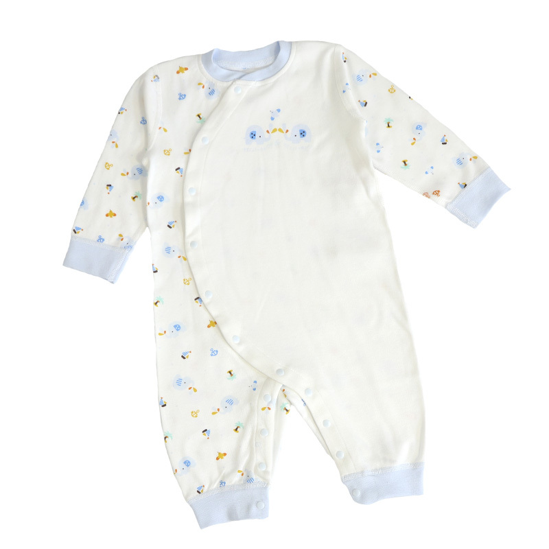 安笛贝乐童装婴幼儿通用婴儿连体衣 斜襟开扣款 宝宝春夏哈衣 50%棉50%莫代尔衣服爬服66-80cm