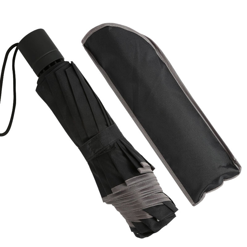 折叠伞定做晴雨伞自动伞定制三折10骨商务礼品伞黑色