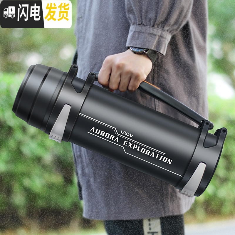三维工匠保温杯大容量便携暖热水瓶家用户外旅行车载保温壶水壶3000 宝石蓝2200(尊享款)