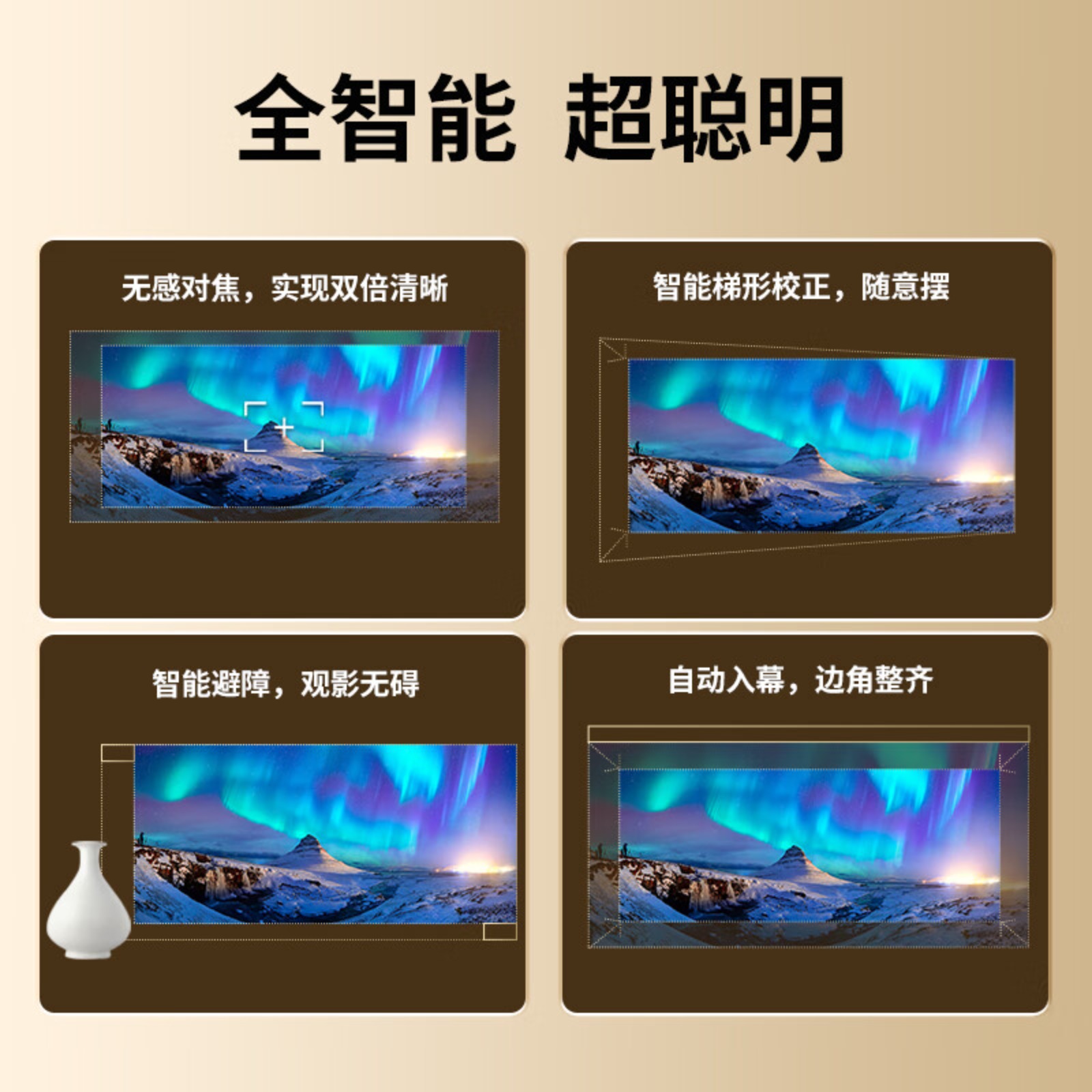 康佳(KONKA)智能AI语音投影仪H8PRO(高亮版)高清大图