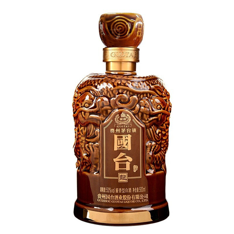 贵州国台酒国台龙酒53度酱香型白酒纯粮食酒500ml礼盒装