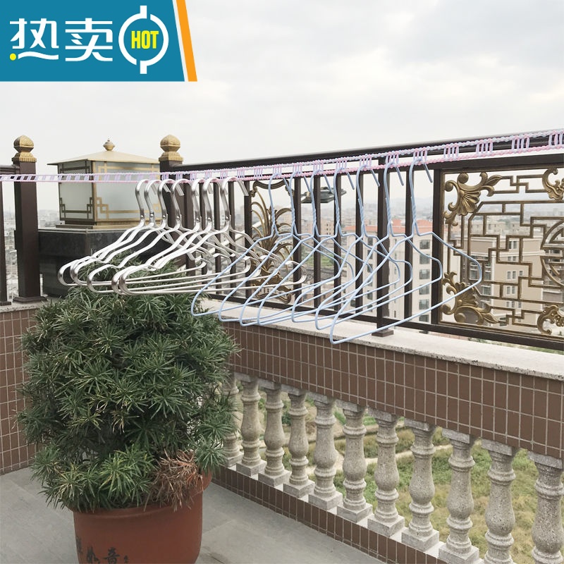 敬平防盗网挂钩家用晾衣架阳台晾衣床边防盗窗网晒衣服宿舍挂衣置物 欧彩-8米定制2.0版 3条装晒衣篮高清大图