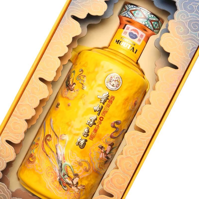 茅台(MOUTAI)贵州茅台酒53度飞天茅台500mL 散花飞天【价格图片品牌报价