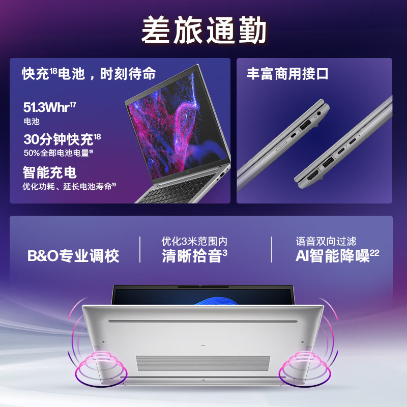 惠普(HP)战X 全新13代 14英寸高端高性能商务办公学习轻薄本笔记本电脑 定制i5-1340P 32G内存 1TB固态 高色域 2.5K 120HZ屏 500尼特 深银灰