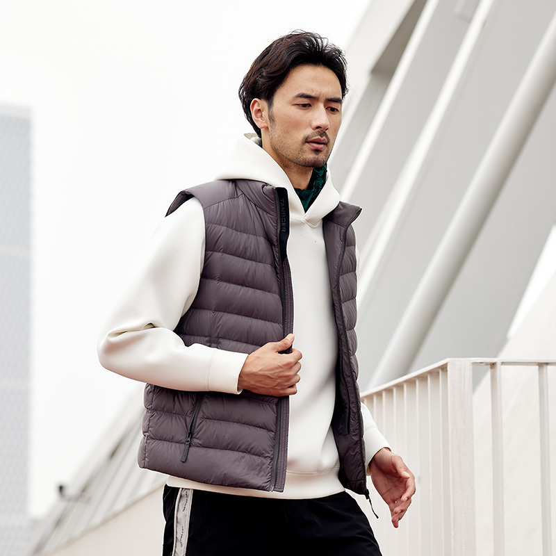 2021新款坦博尔羽绒马甲男士休闲立领宽松保暖短款外套潮