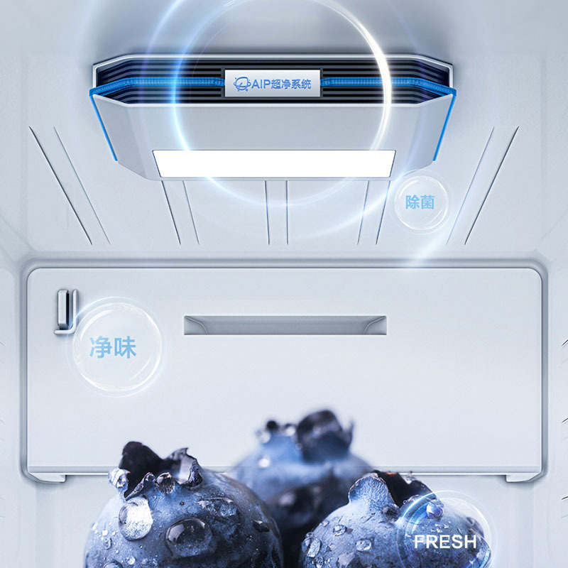 海尔(Haier)630升对开门超薄嵌入冰箱 AIP超净系统 阻氧干湿分储 一级 BCD-630WGHSS95S9U1