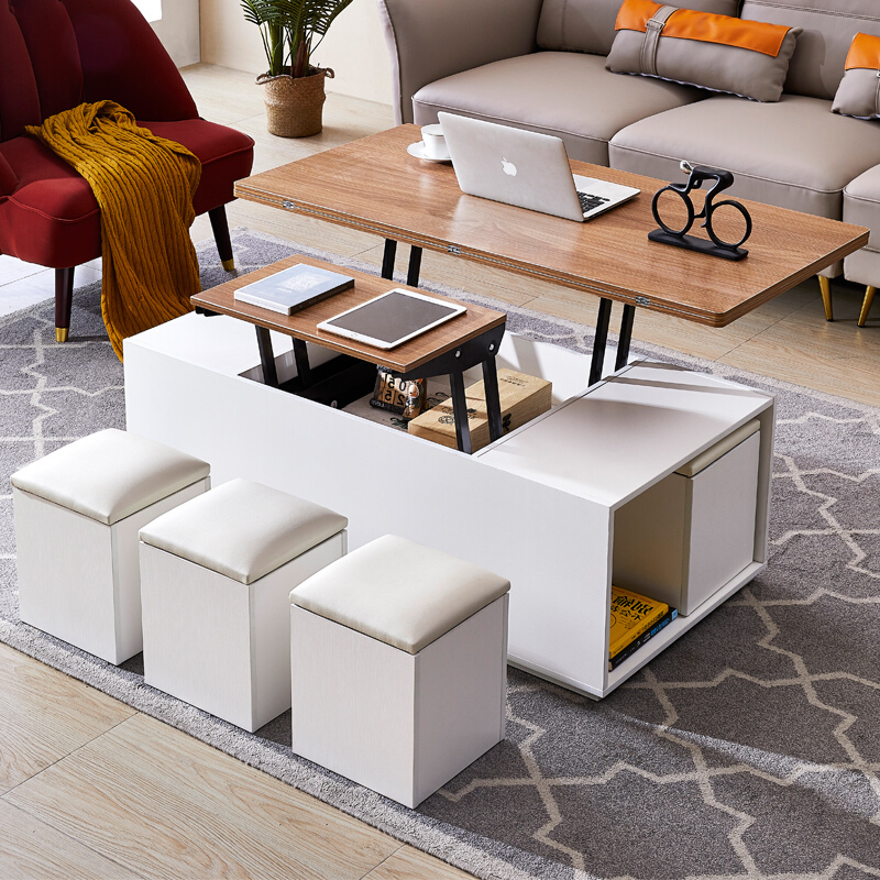 客厅桌变多功能可升降茶几餐桌两用折叠简约现代小户型电视柜组合b款