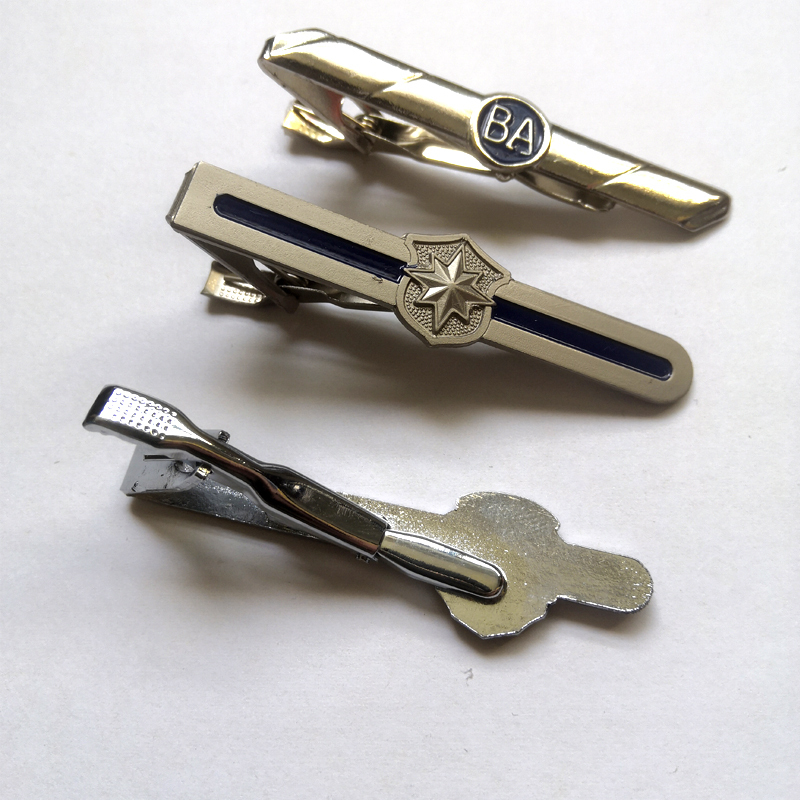 盛世尼曼保安配饰领带夹简约ba领带夹子扣男女别针定制商务职业正装