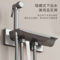 枪灰色淋浴花洒套装家用卫浴精铜简易分体式卫生间浴室增压沐浴器