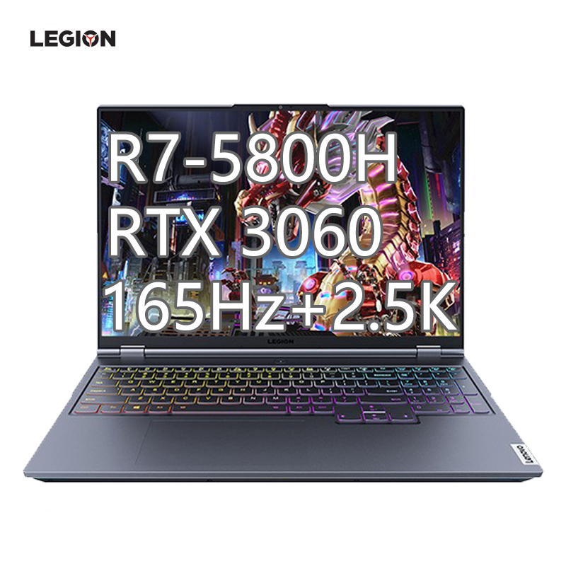联想(Lenovo)拯救者R9000K 2021新款 R7-5800H 16G 1T固态 RTX3060-6G 165Hz 2.5K高色域 标配16英寸游戏本笔记本电脑