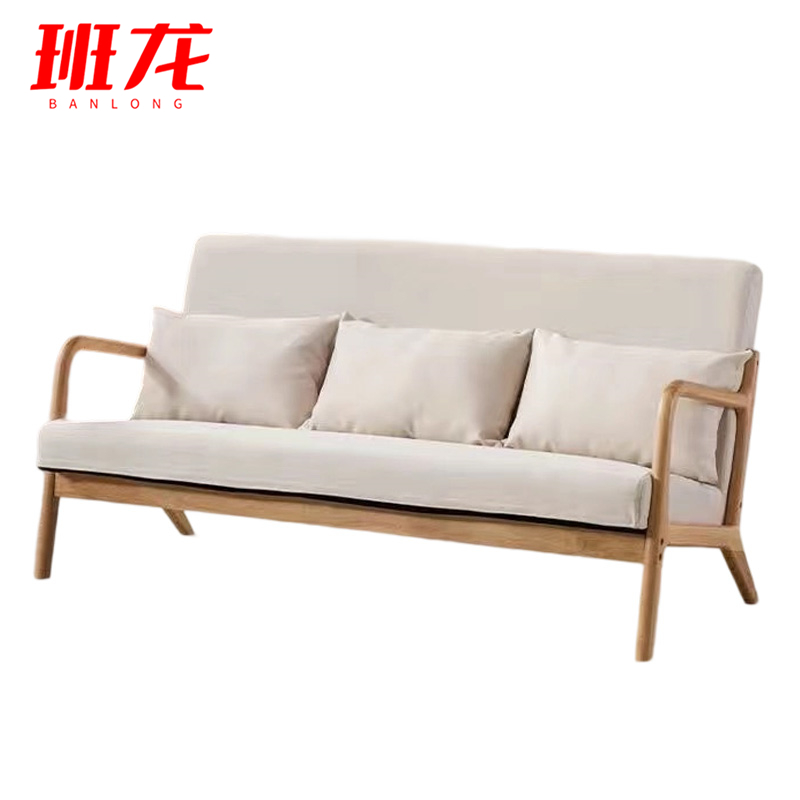 班龙沙发三人位棉麻张高清大图