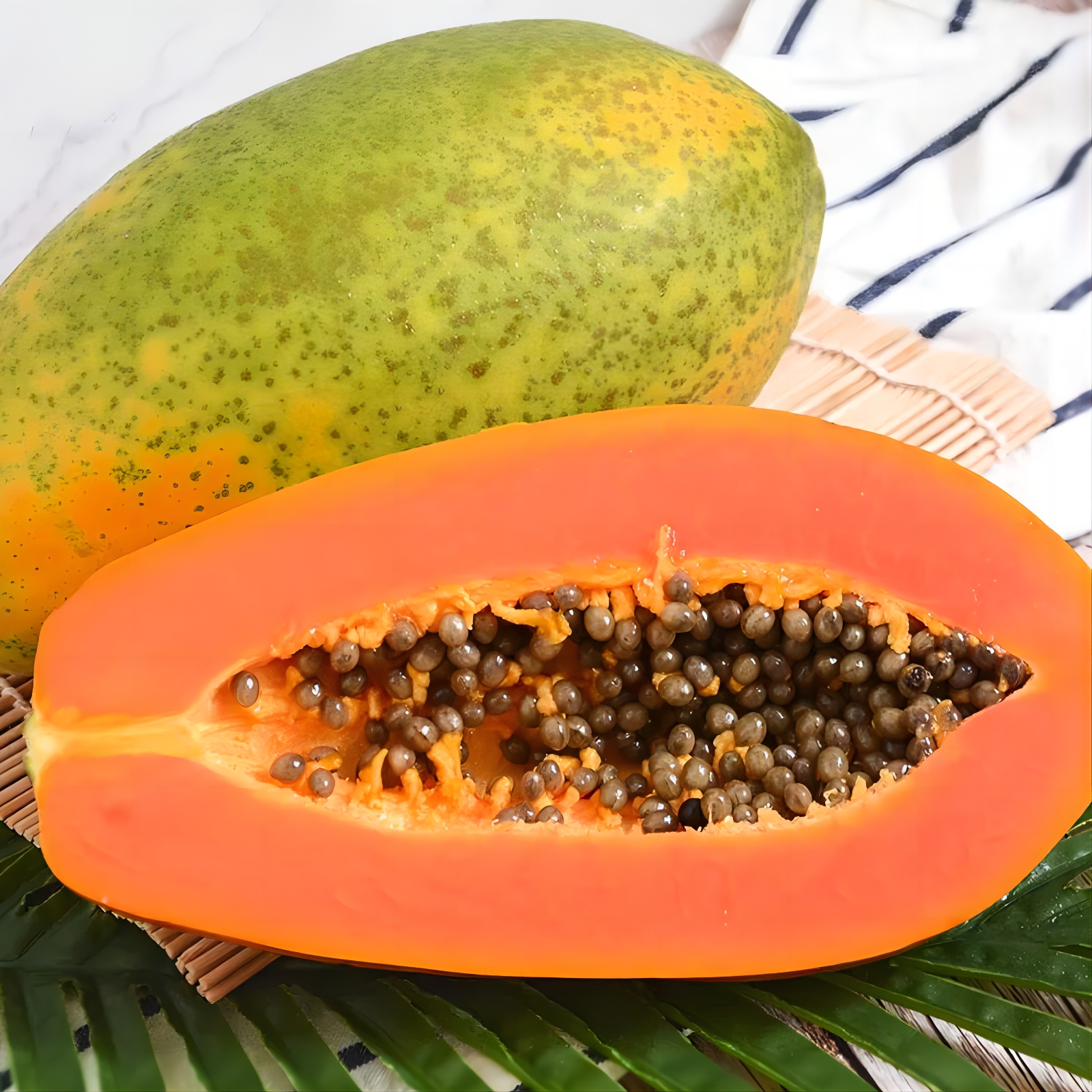 鲜贝达 广西红心木瓜 5斤装2-6个木瓜 新鲜水果 生鲜鲜甜多汁高清大图