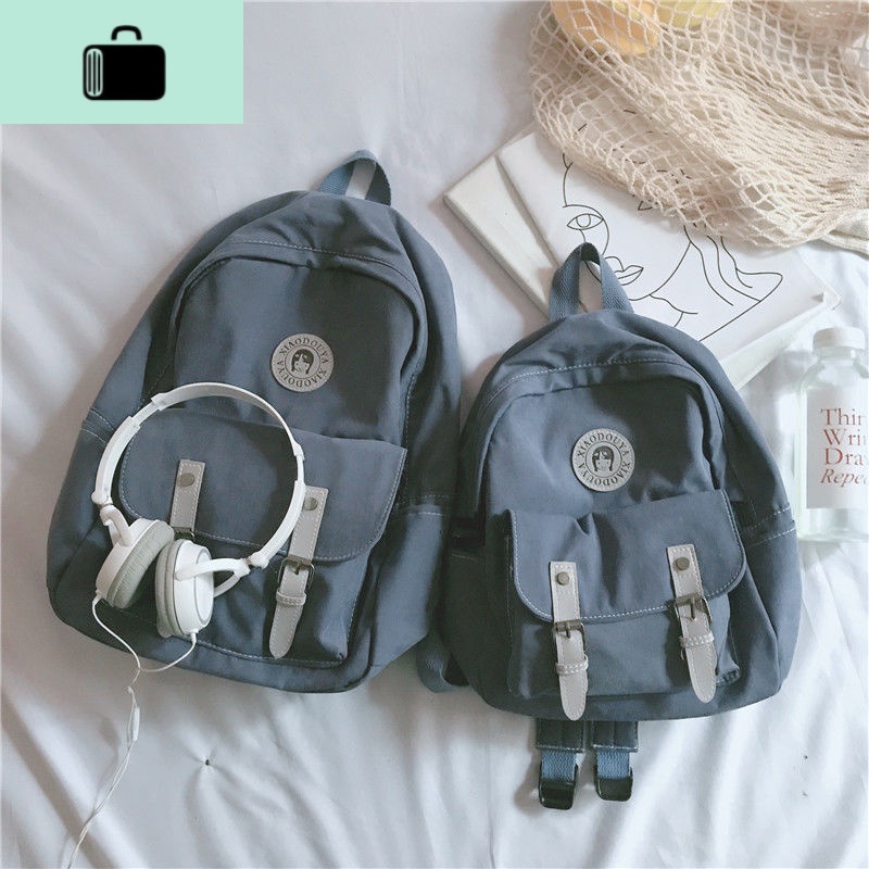 工装书包女ins复古日系学院风高中学生双肩包森系百搭旅行小背包NEW LAKE高清大图