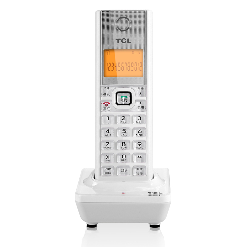 TCL D61 电话机 数字无绳电话 子母机 家用办公固定电话机 无线座机(一拖三)