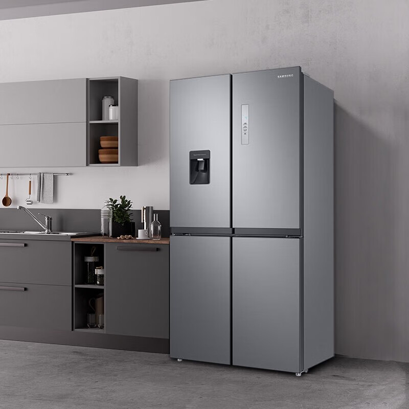 三星samsung488升风冷变频冰箱十字对开门电冰箱快速冷冻自动冷饮机rf