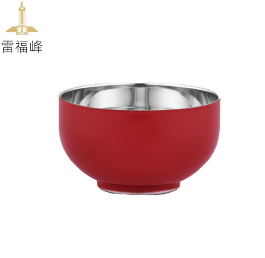 雷福峰304食品级不锈钢碗勺筷6件套红蓝色2碗+2筷子+2勺子/套高清大图