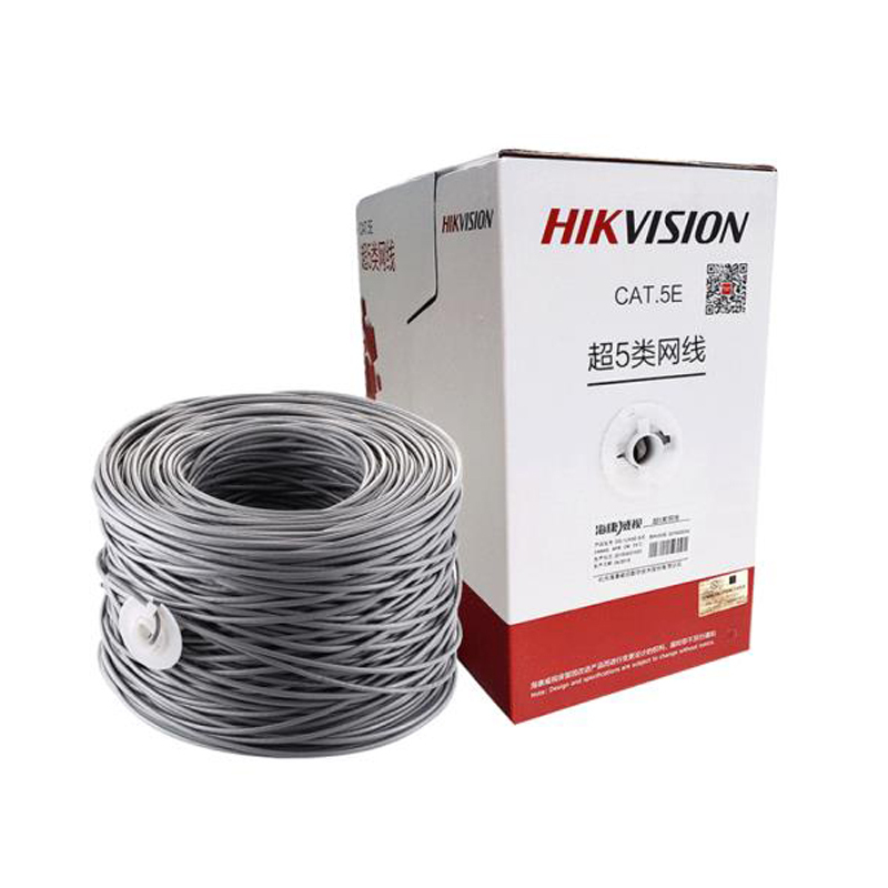 海康威视(HIKVISION)超五类网线原装工程级无氧铜高速网络非屏蔽双绞监控专用305米/箱DS-1LN5E-S/E