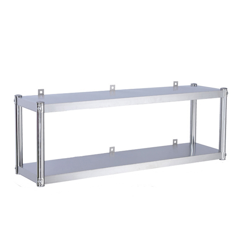 不锈钢厨房墙壁架置物架挂架双层壁挂收纳微波炉架