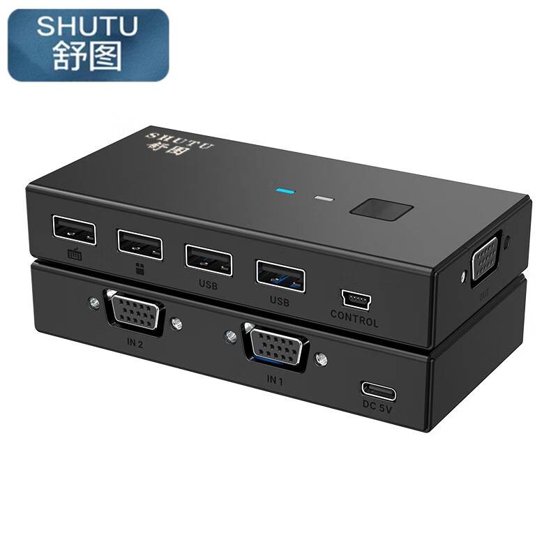 舒图 VGA KVM切换器2口201KL/台高清大图