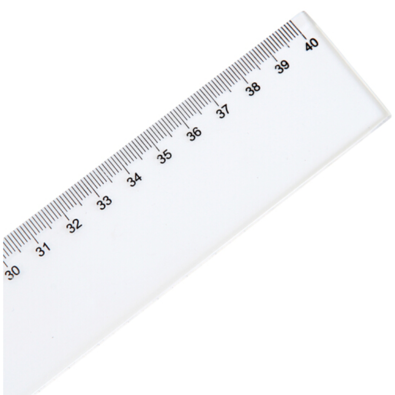 得力 直尺20cm/30cm/40cm透明尺子 40CM直尺 6240 两个装
