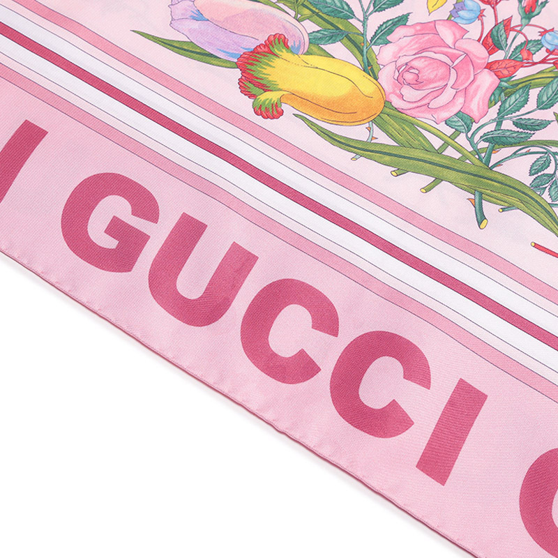 古驰gucci女士桑蚕丝方巾丝巾围巾6914553g001