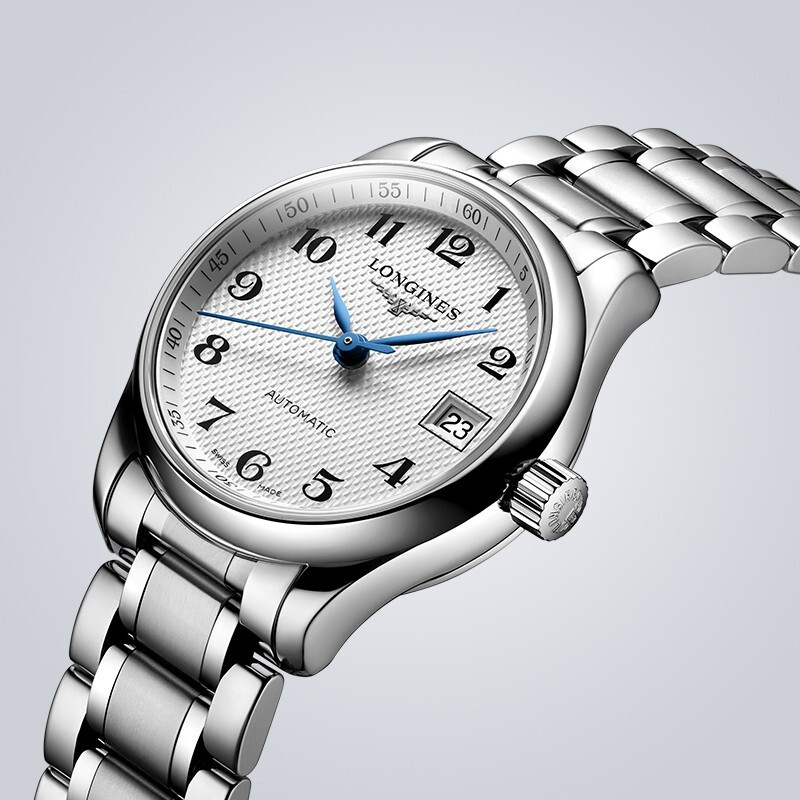 浪琴longines瑞士手表名匠系列钢带机械表男女款情侣对表防刮蓝宝石