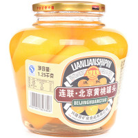 连联北京黄桃罐头1.25kg 黄桃罐头 水果罐头 开盖即食