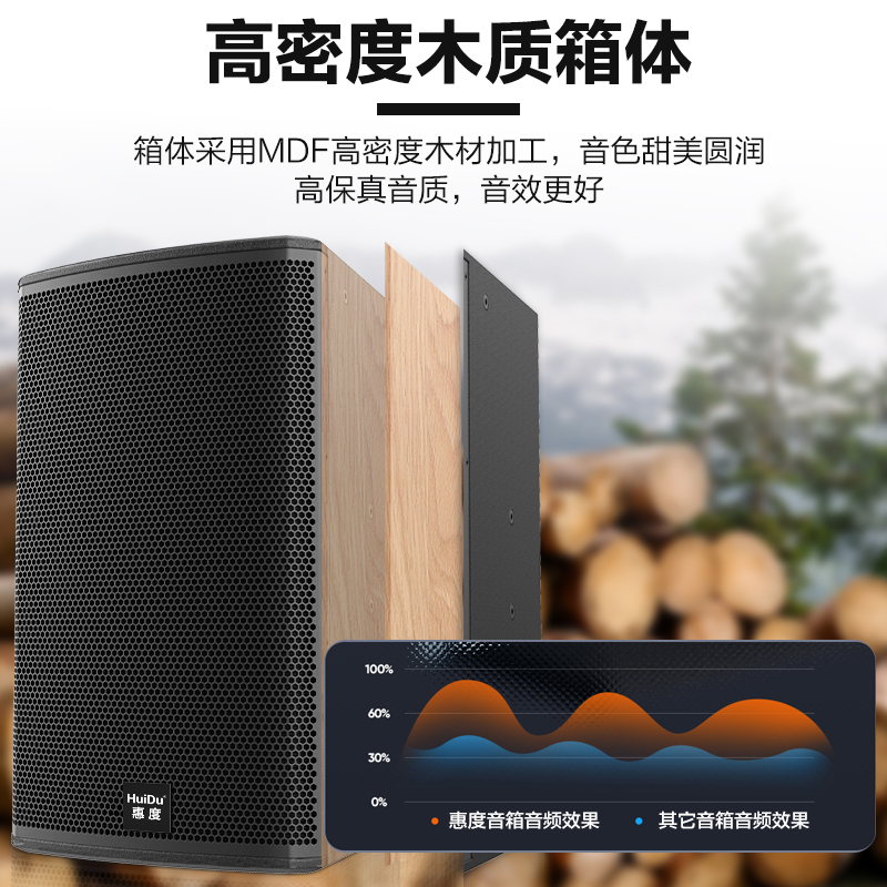 惠度(HuiDu)MS-10专业舞台演出婚庆活动酒吧KTV包厢舞蹈室HIFI音响大小型会议室专用全频音箱高清大图