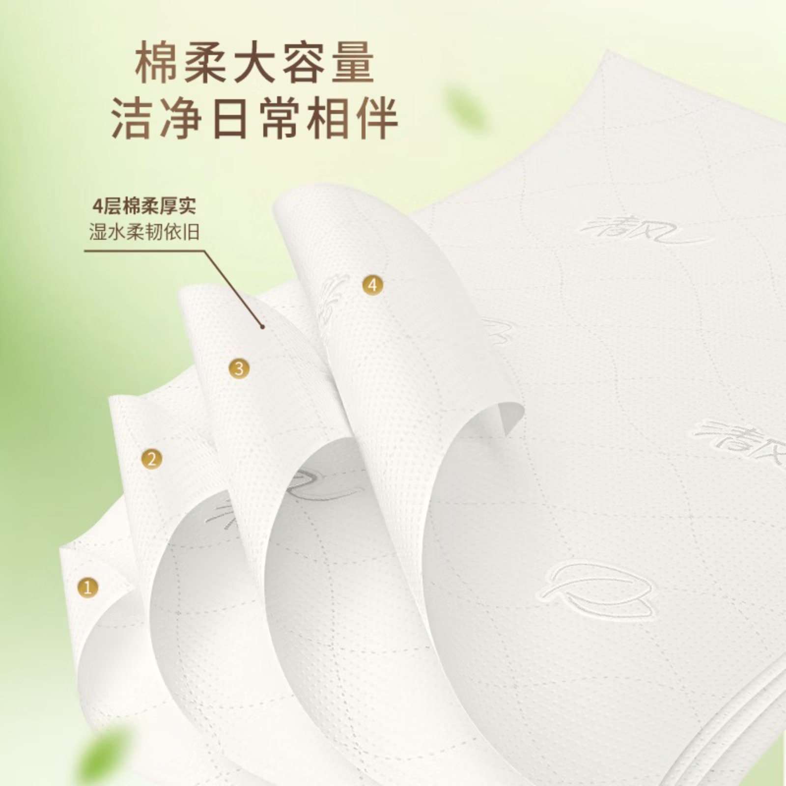 清风抽纸植萃纯品4层棉柔亲肤250抽悬挂式纸巾 1提高清大图