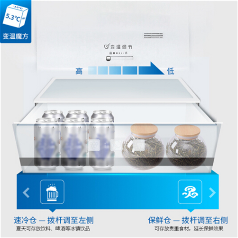 美菱(MELING)BCD-446WP9C 十字对开门 多门冰箱