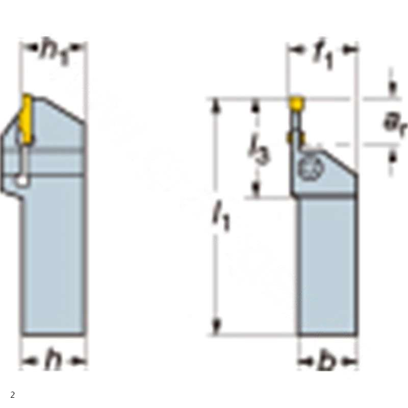 山特维克可乐满 Sandvik Coromant LF123H25 -1616B CoroCut 刀柄 1支
