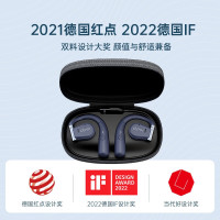 cleerARC音弧蓝牙运动跑步夹耳式耳机无线开车骑行骨传导升级开放挂耳式气传耳麦 海沙白[充电盒升级款-续航18H]