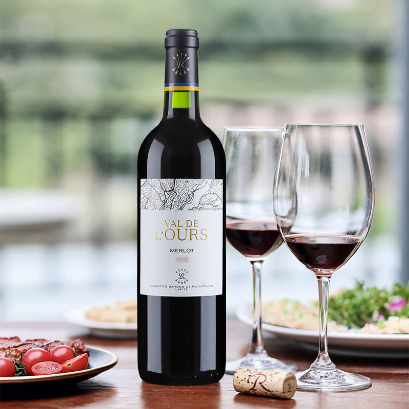 法国进口红酒拉菲罗斯柴尔德雾禾山谷梅洛merlot红葡萄酒单瓶750ml