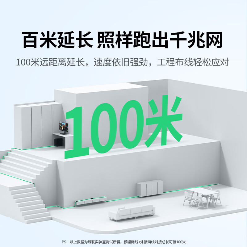 绿联网线对接头转接头 千兆屏蔽网络延长连接器RJ45网口直通头水晶头双通头模块适用6/7类网线 10个高清大图