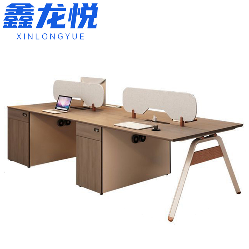 鑫龙悦屏风职员桌高清大图