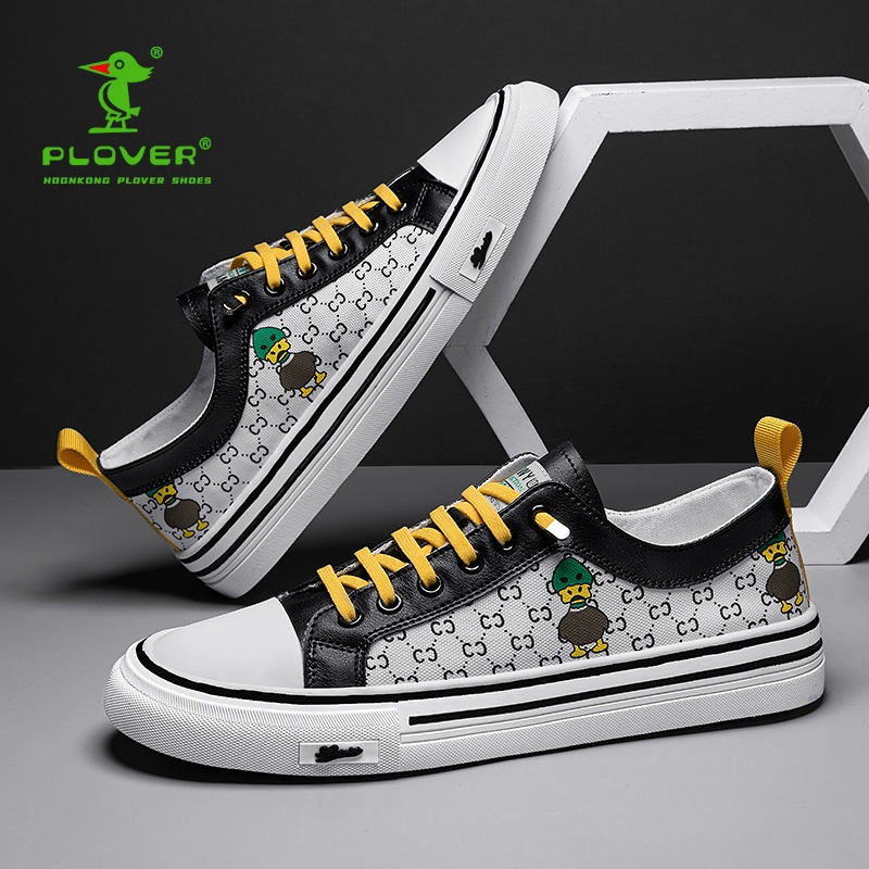 香港啄木鸟plover帆布鞋男鞋2021新款潮流百搭韩版休闲低帮板鞋布鞋
