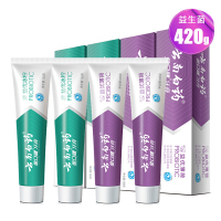 云南白药(YUNNAN BAIYAO)牙膏 益生菌套装420g冰柠薄荷*2激爽薄荷*2清新口气 口腔护理