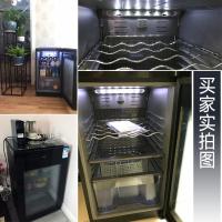 海尔(haier)108升冰吧 家用保鲜柜饮料冷藏柜立式冰柜办公室单门小冰箱 黑色单冷藏LC-108H