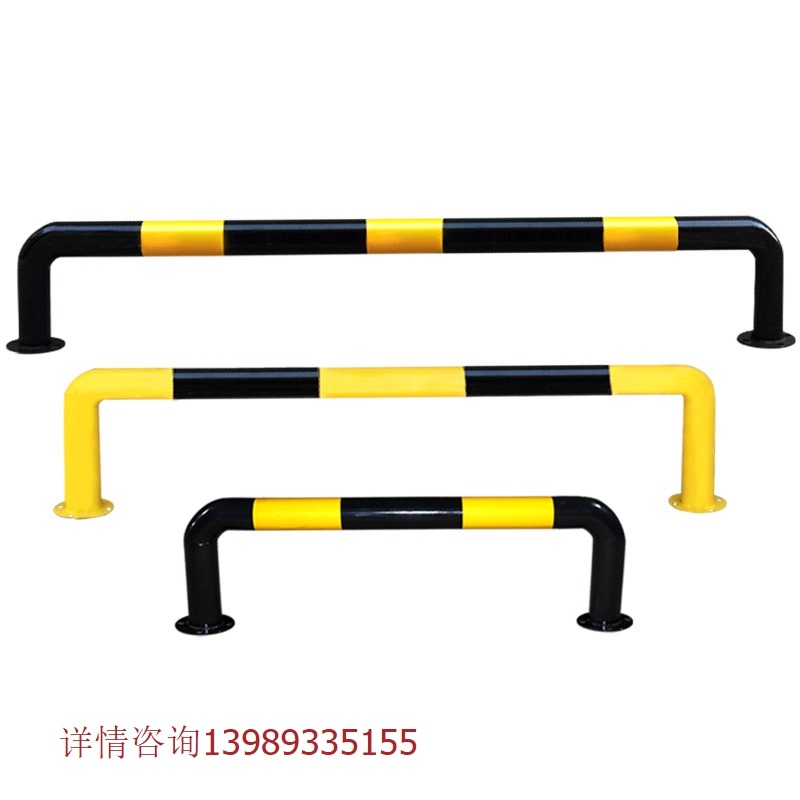 U型钢管护栏挡车防撞栏柱M型停车位挡车器U形桩防护栏道路隔离栏高清大图