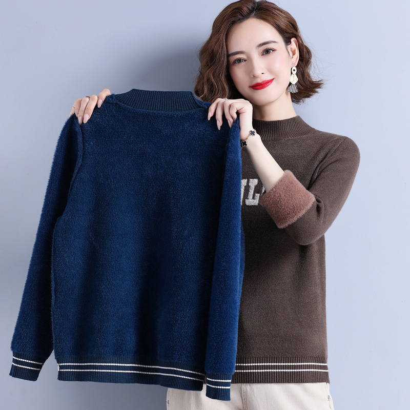 免费试穿春秋装新款半高圆领羊绒衫女中长款 a字连衣裙纯色显瘦遮肚大码羊毛衣专柜正品品牌羊绒衫女漂亮高清大图