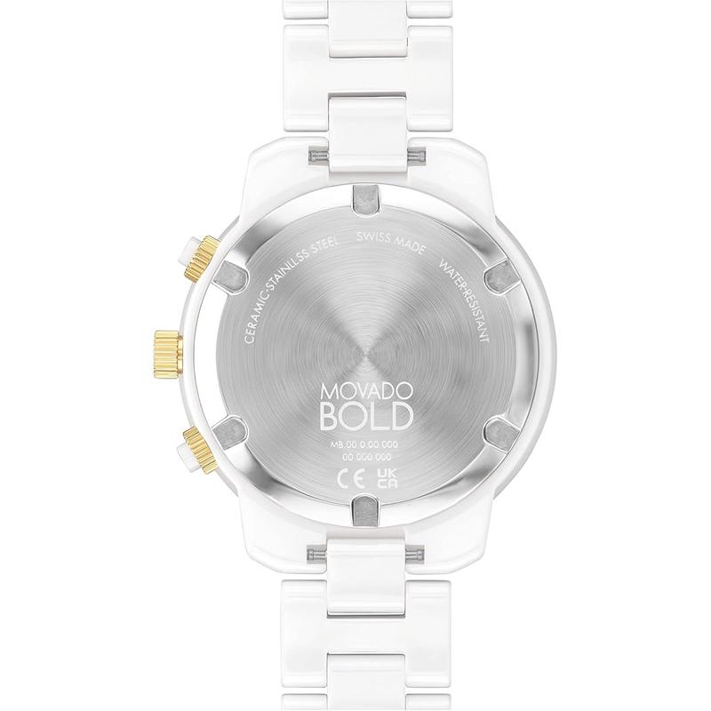 Movado女士石英表陶瓷表带39mm防水轻奢时尚腕表高清大图