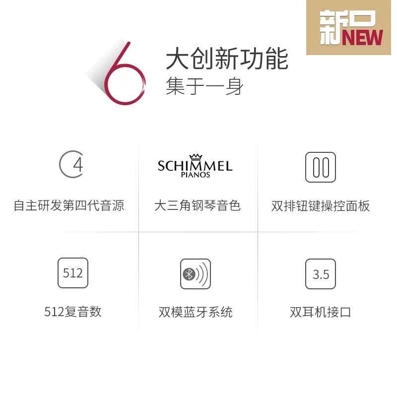 珠江钢琴(PEARL RIVER)艾茉森立式电钢琴88键重锤成人儿童初学专业考级智能钢琴