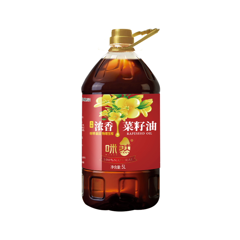 咪然小榨浓香菜籽油5L.