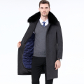 高端羊绒大衣男士外套风衣羊毛呢大衣男长款冬季加厚商务中老年呢子外套男爸爸装鄂尔多斯梦特娇花花公子阿玛尼金利来雅戈尔男装 180/96A(XL码） 2025长款灰色可拆卸羽绒内胆