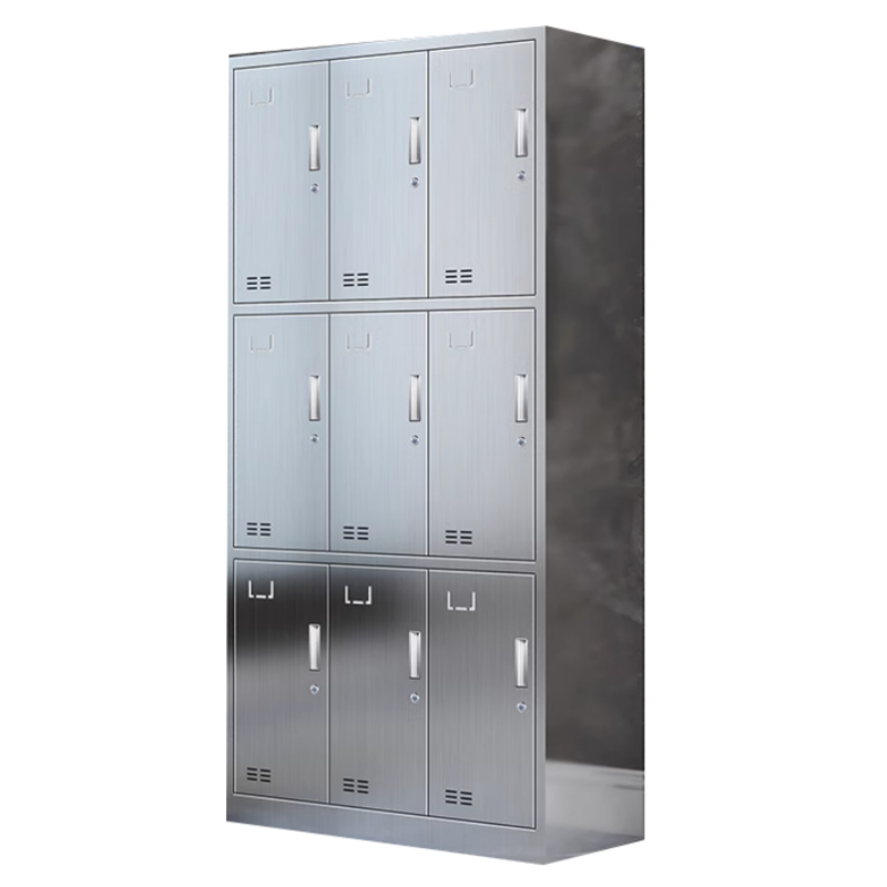 蕃蒂不锈钢更衣柜九门台高清大图