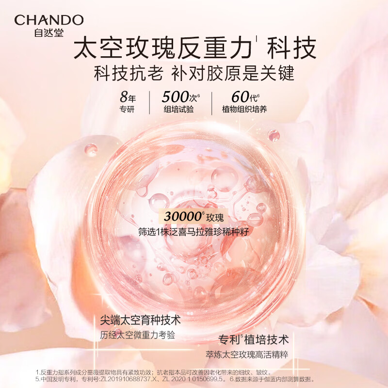 自然堂(CHANDO) 粉钻紧致细嫩玫瑰眼霜 18g高清大图