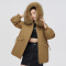 波司登羽绒服女保暖时尚灯笼袖貂子毛领连帽派克服