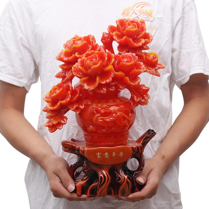 家柏饰(CORATED)富贵平安牡丹花瓶摆件创意新房婚庆客厅装饰摆件礼品新婚结婚高清大图