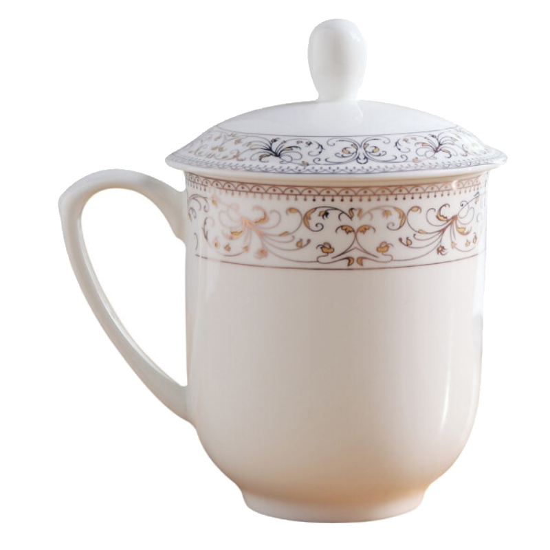 国产定制gcdz陶瓷茶杯带盖骨瓷水杯定制