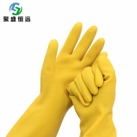 聚盛恒远 加厚清洁手套中码防滑耐磨乳胶橡胶劳保手套32cm